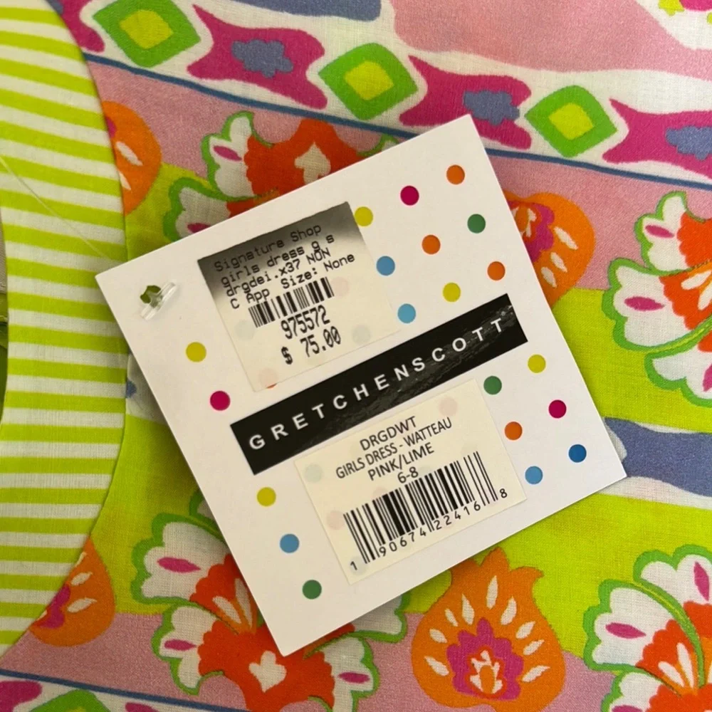 Gretchen Scott Designs Yellow Pink Sleeveless Sundress